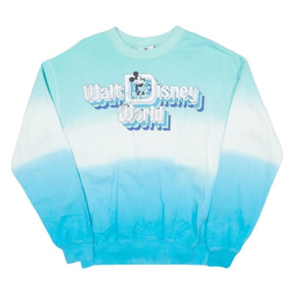 Disney Parks Walt Disney World Ombre Blue Sweatshirt Mickey Crewneck Unisex